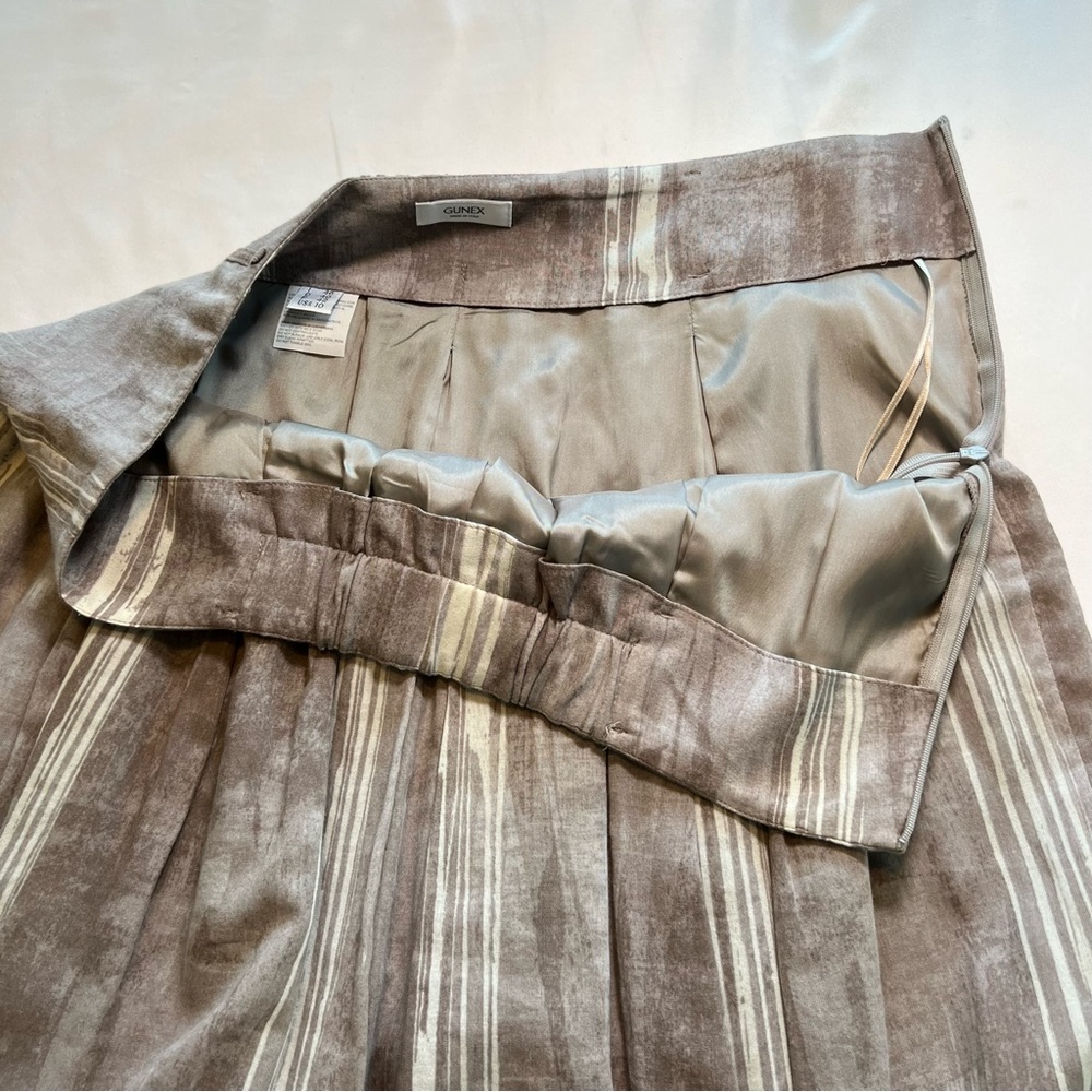 Gunex For Brunello Cucinelli Pleated Bubble Hem Skirt Size 10 EUC ITALY - Picture 9 of 13